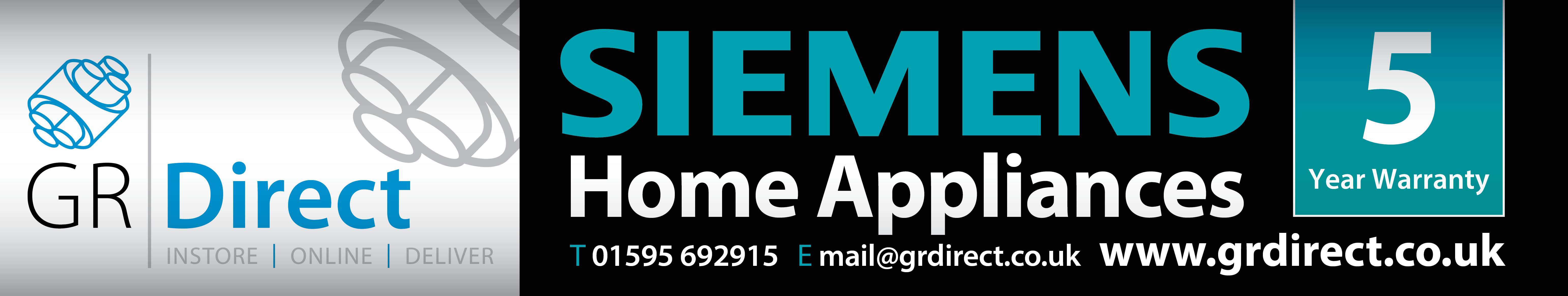 Siemens Home Appliances - 5 year warranty
